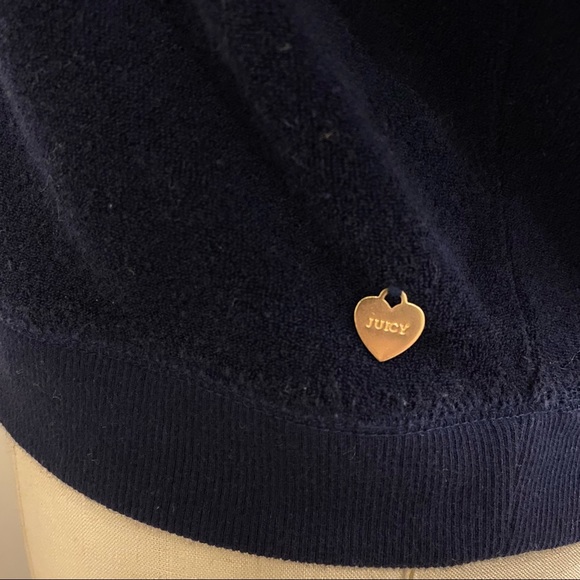 Juicy Couture Navy Terry Crewneck Short Sleeve - Picture 3 of 5